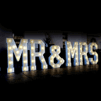 Mr & Mrs Light Up Letters